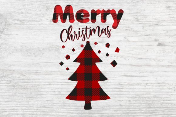 Buffalo Plaid Christmas Tree Svg