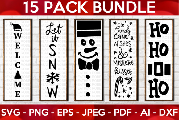 Christmas Porch Sign SVG Bundle