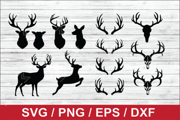 Deer Head SVG, Deer Skull SVG, Reindeer