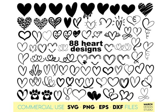 Hand Drawn Valentines Day SVG Bundle PNG