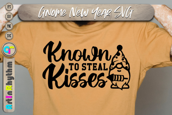 New Year Gnome Kisses Svg