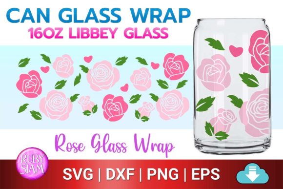 Rose Can Glass Svg, Beer Can Glass Svg