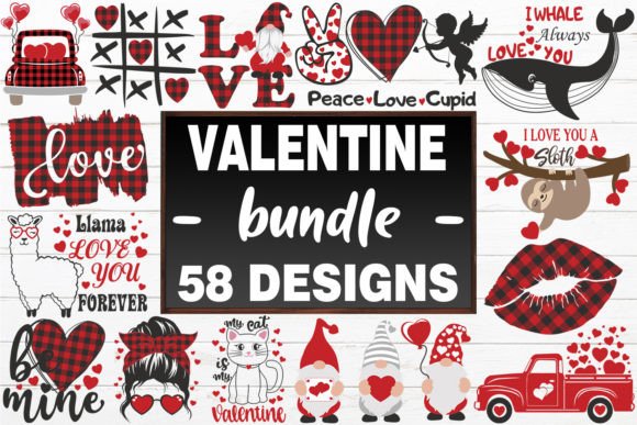 Valentine Bundle, Valentine SVG Cut File