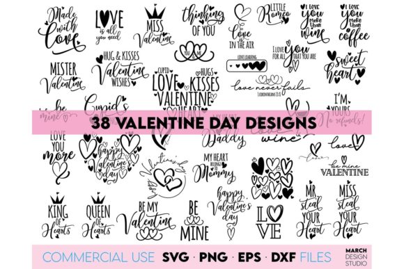 Valentine Day SVG Bundle for Love Heart