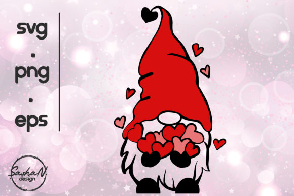 Valentine Gnome Svg File